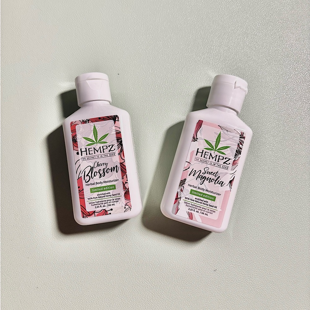 Set of 2 Hempz Cherry Blossom and Sweet Magnolia Herbal Body Moisturizers